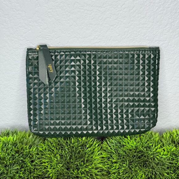 Ipsy Glam Bag Dark Green Cosmetic Makeup Bag Clutch (Bag Only) Aug 2019 - Picture 1 of 2
